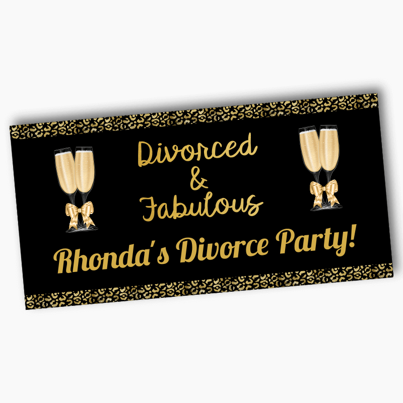 Personalised Divorced and Fabulous Party Banners