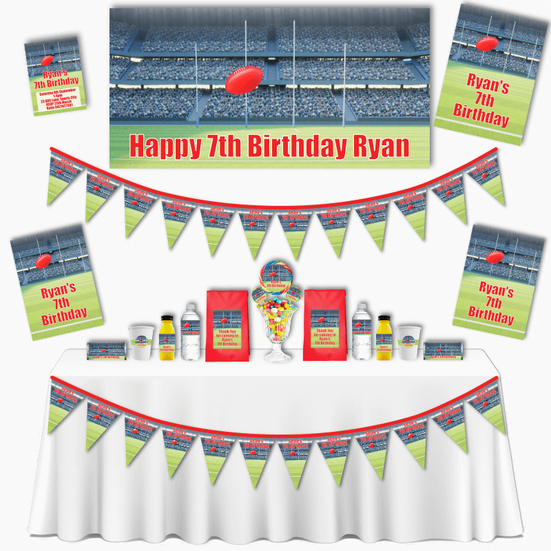 Personalised Aussie Rules Football Grand Party Pack