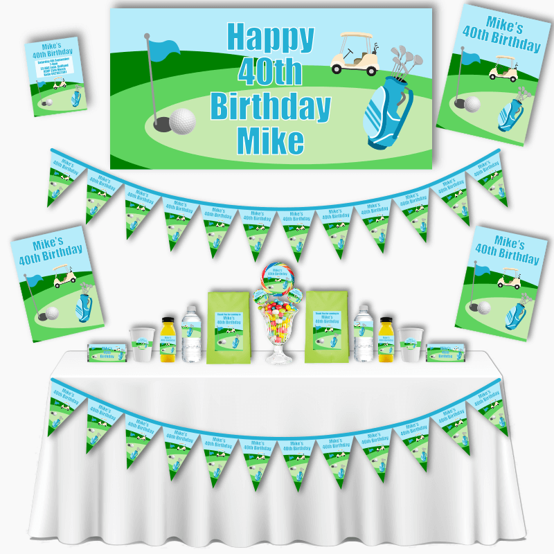 Personalised Golf Grand Birthday Party Pack