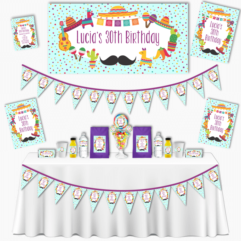 Personalised Mexican Fiesta Grand Party Pack