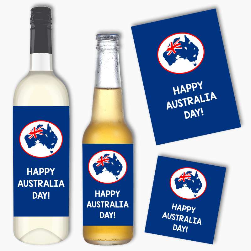 Southern Cross Australia Day Party Wine &amp; Beer Labels