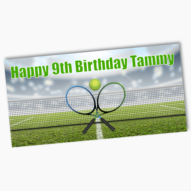 Personalised Tennis Birthday Party Banners