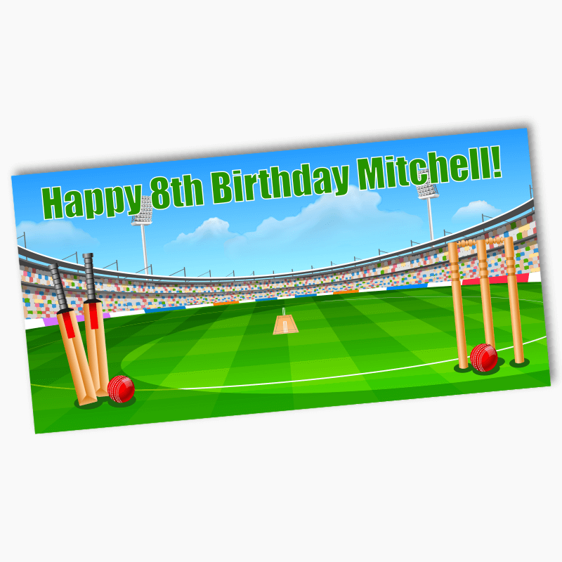 Personalised Cricket Birthday Party Banners