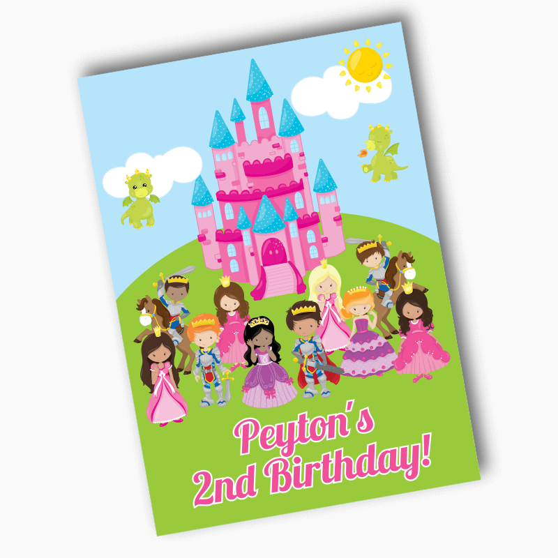 Personalised Fairytale Princess Birthday Party Posters