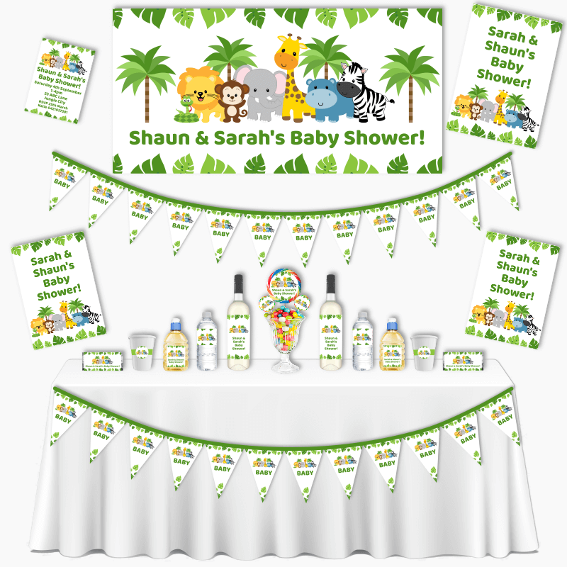 Personalised Jungle Animals Grand Baby Shower Pack