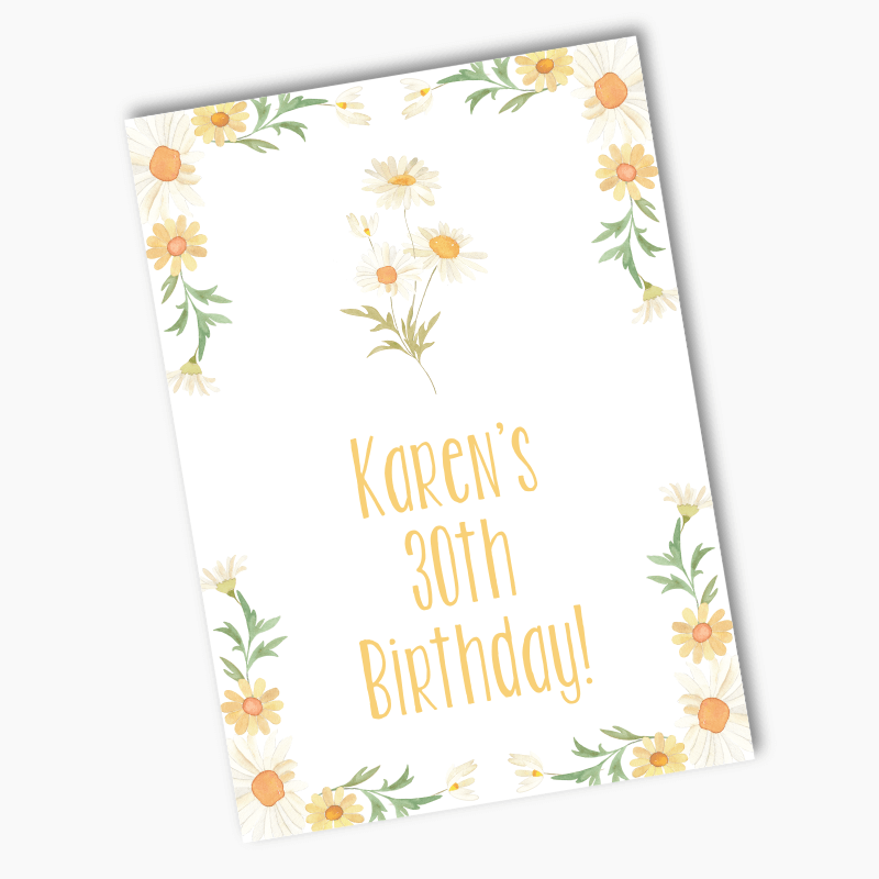 Personalised Daisy Party Posters