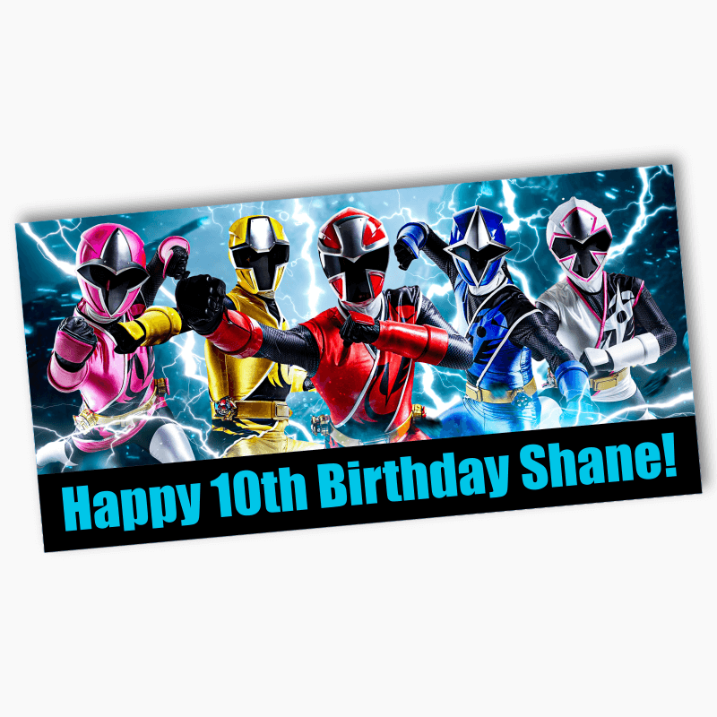 Personalised Power Rangers Birthday Party Banners