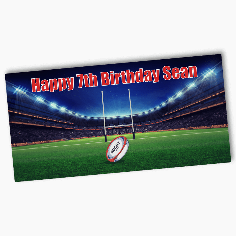 Personalised Rugby League Birthday Party Banners