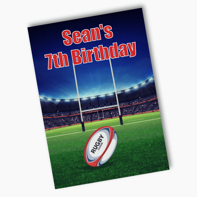 Personalised Rugby League Birthday Party Posters