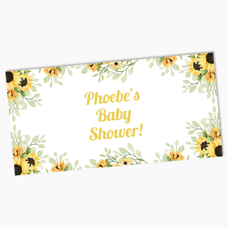 Personalised Sunflower Baby Shower Banners