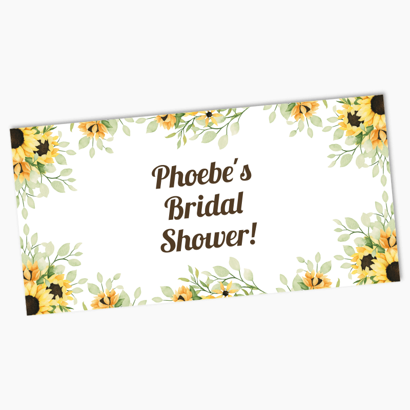 Personalised Sunflower Bridal Shower Banners