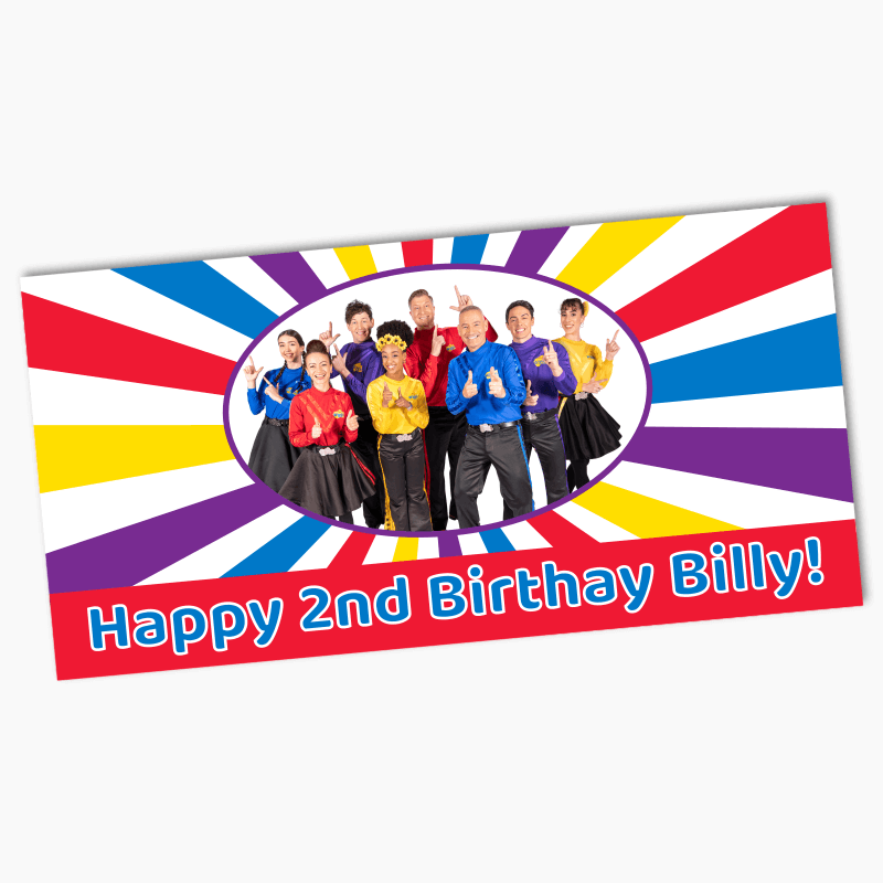 Personalised The Wiggles Birthday Party Banners - Expanded