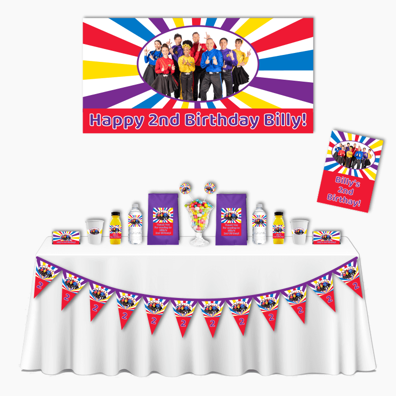 Personalised The Wiggles &#39;Expanded&#39; Deluxe Birthday Party Pack