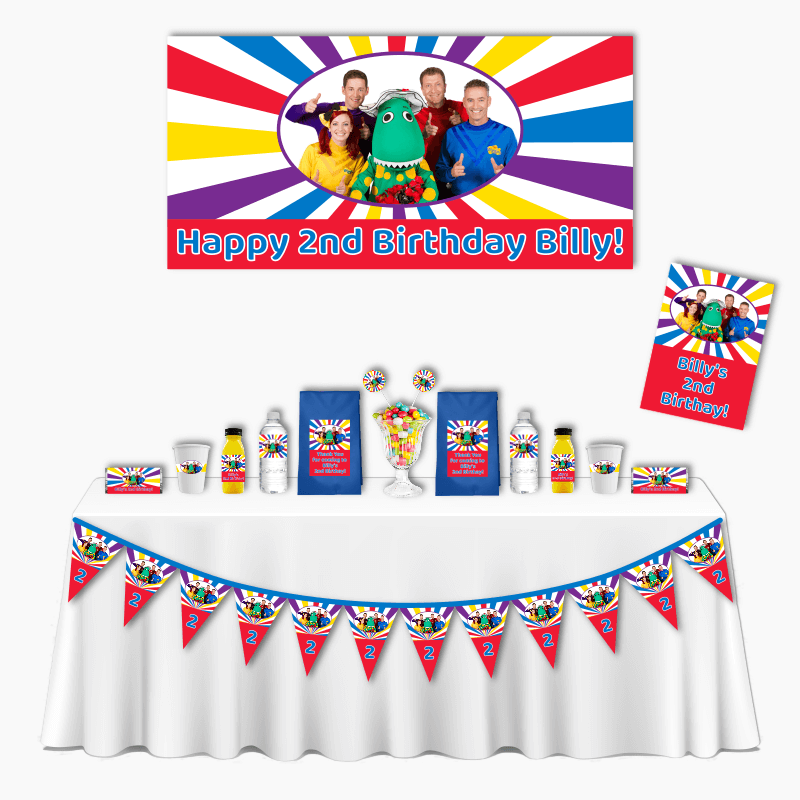 Personalised The Wiggles &#39;New&#39; Deluxe Birthday Party Pack
