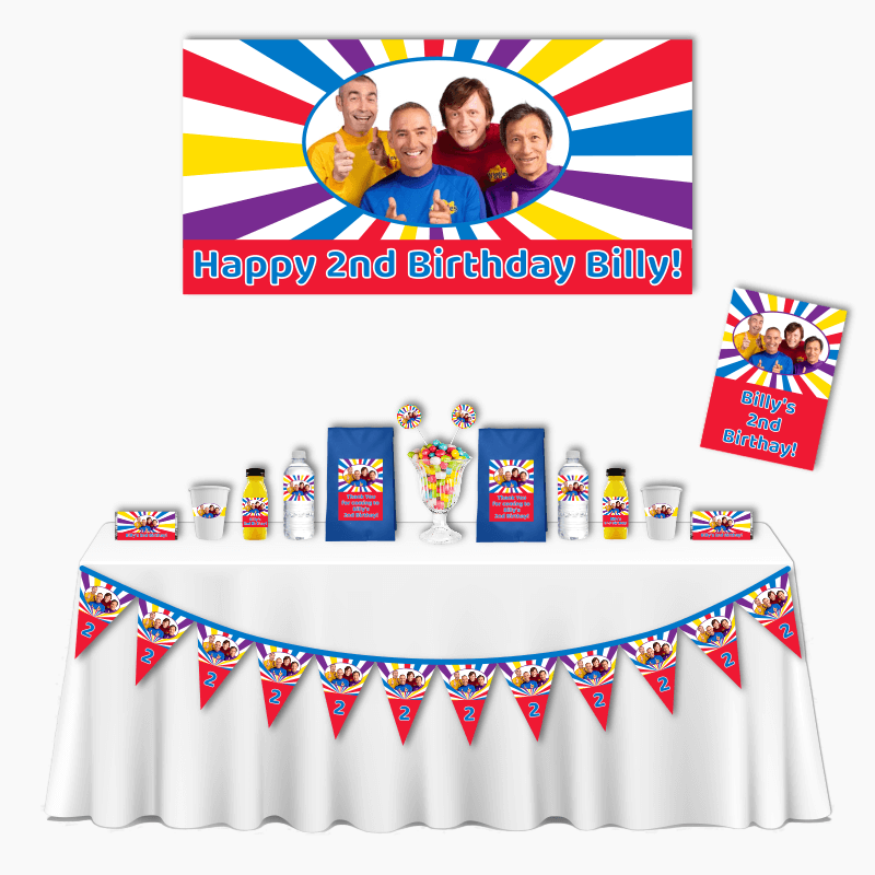 Personalised The Wiggles &#39;Original&#39; Deluxe Birthday Party Pack