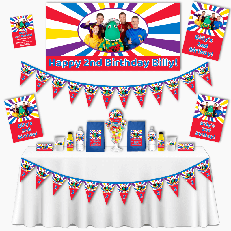 Personalised The Wiggles &#39;New&#39; Grand Birthday Party Pack