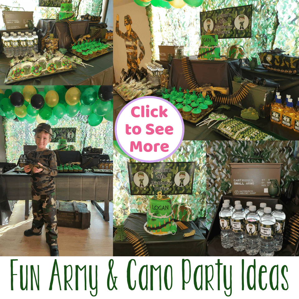 Fun Ideas for Throwing an Army or Camo themed Birthday Party