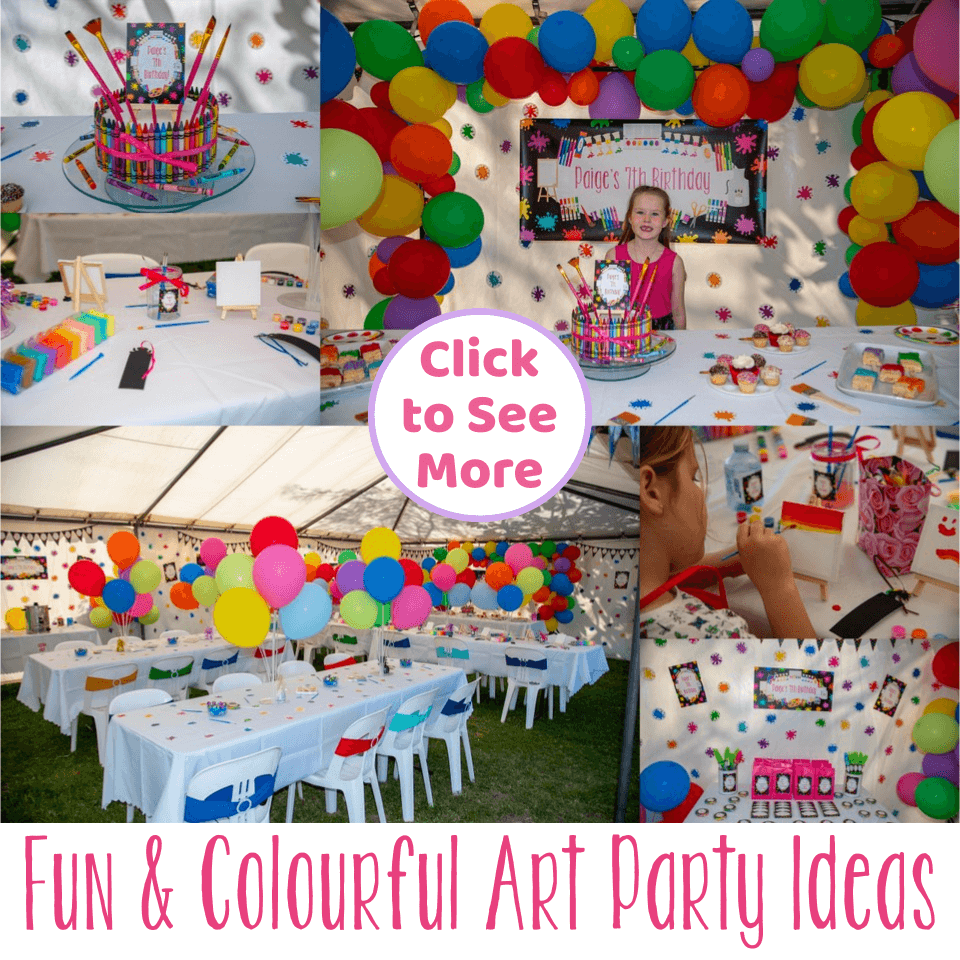 A Colourful Canvas: Paige's 7th Birthday Art Party Extravaganza