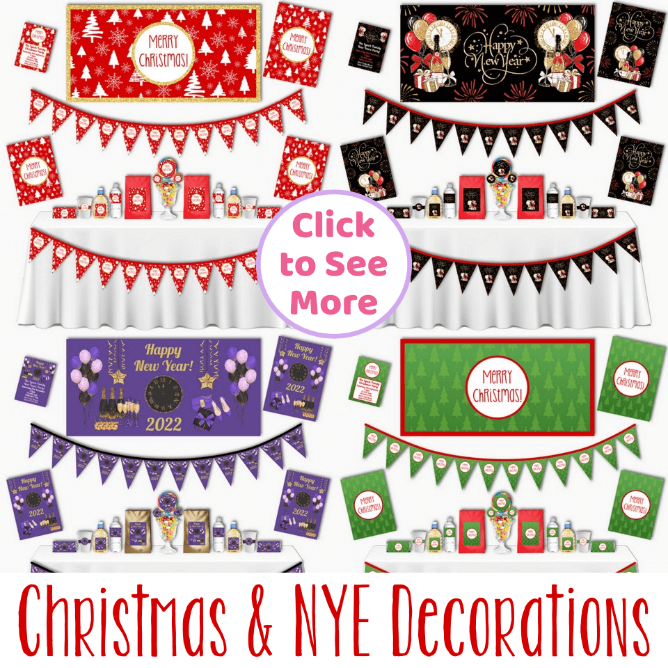 Christmas and New Years Party decorations