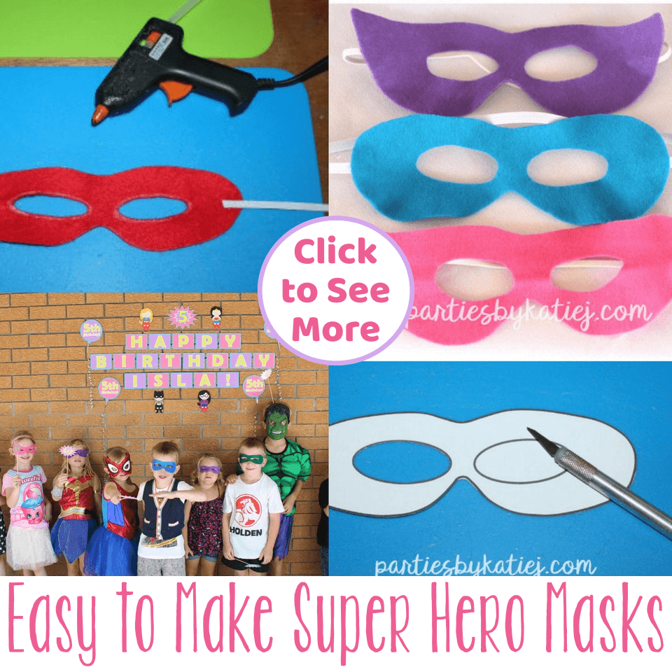 Easy to Make DIY Kids Super Hero Masks