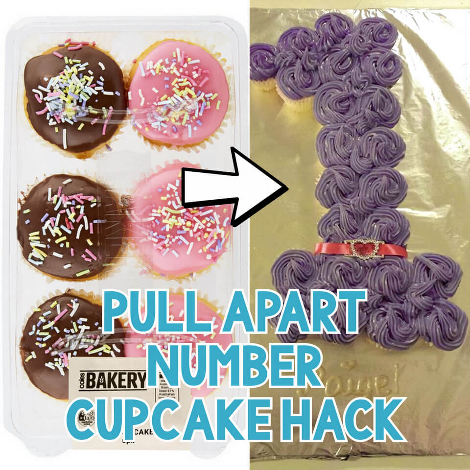 Easy No Bake Pull Apart Cupcake Cake Hack