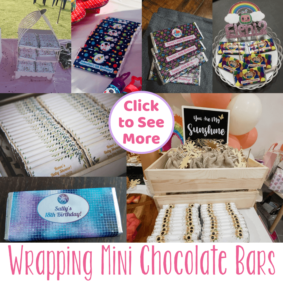How to Wrap Mini Chocolate Bars with Personalised Labels