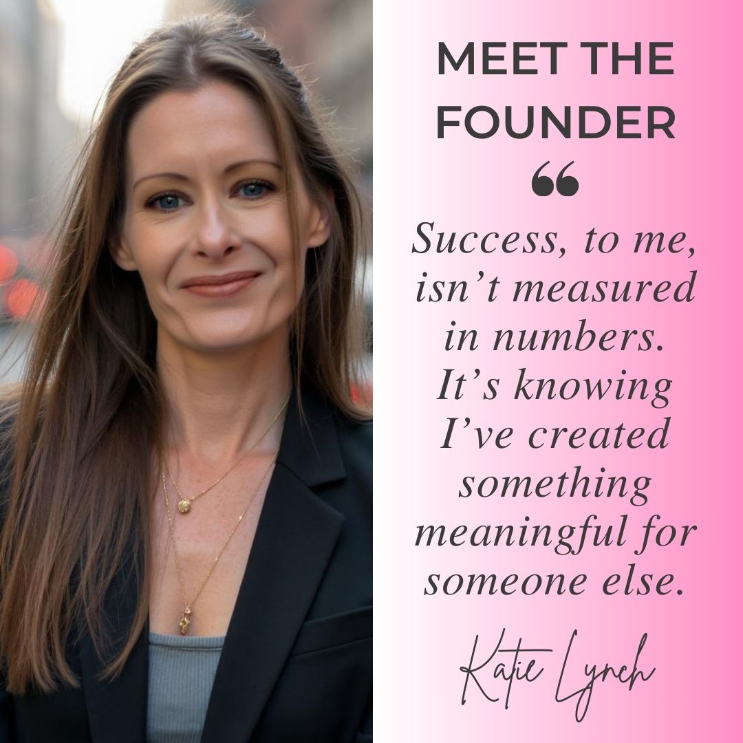 Katie Lynch founder of Katie J Design and Events with quote about success and personalised party business Australia