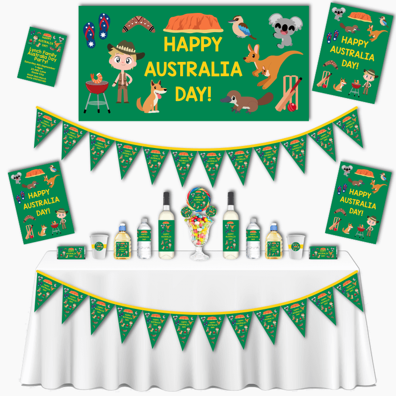 Fun Aussie Character Australia Day Party Decorations