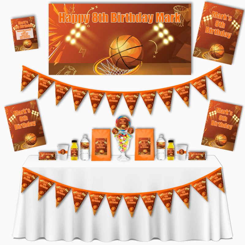 Personalised Basketball Birthday Party Decorations