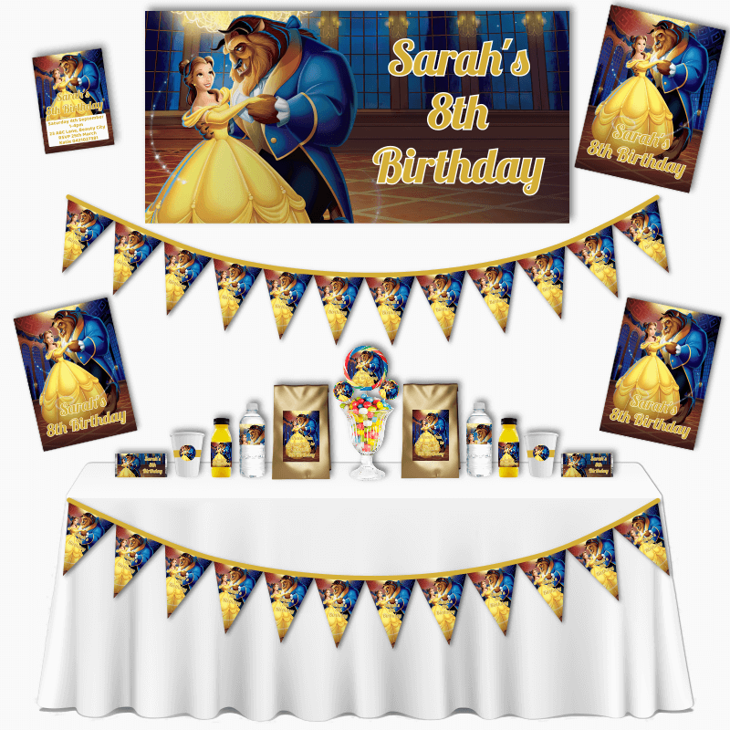 Personalised Beauty and the Beast Party Decorations
