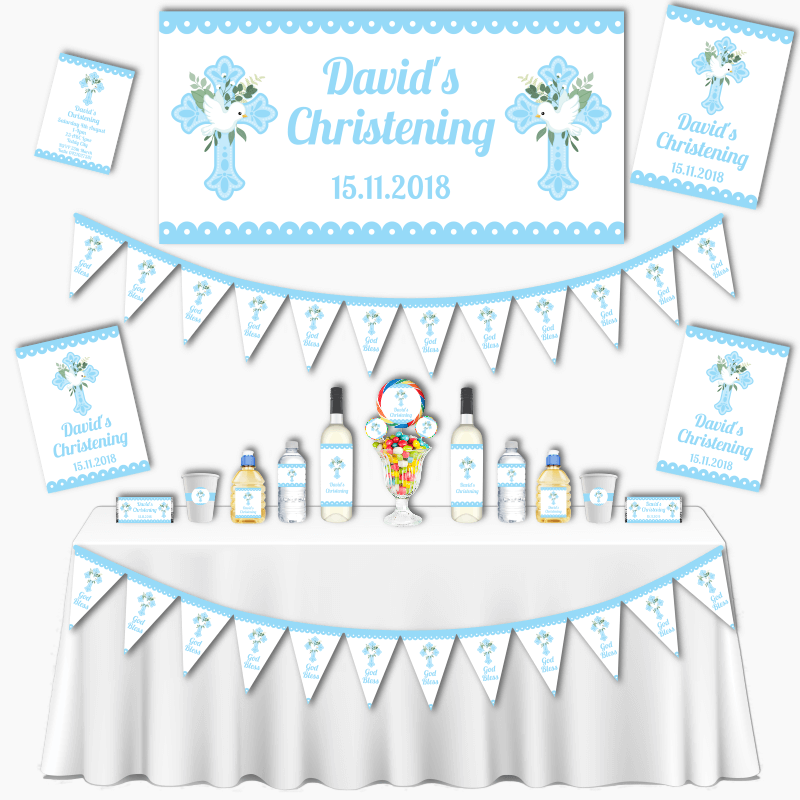 Personalised Christening Banners - Cool Hippo Personalised Christening Banners - Cool Hippo