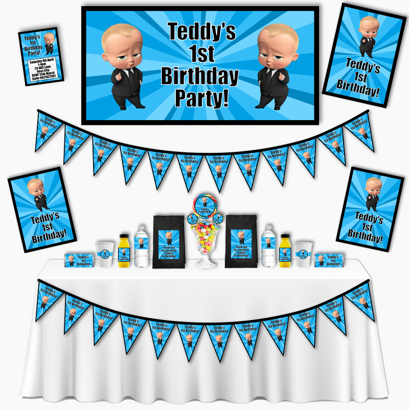 Personalised Boss Baby Birthday Party Decorations