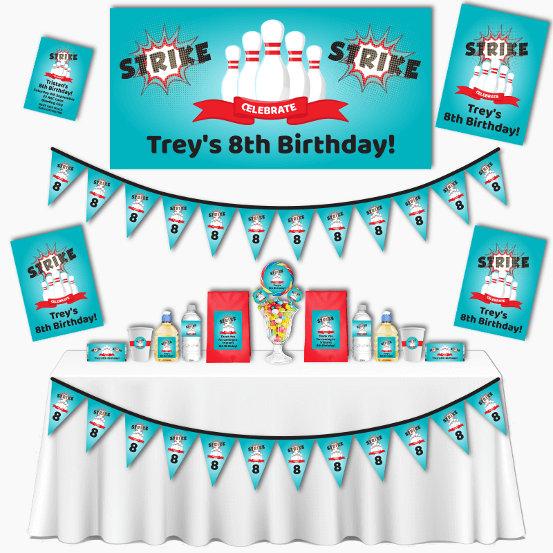 Personalised Bowling Birthday Party Decorations