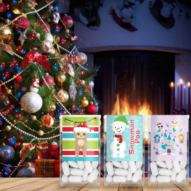 Personalised Christmas Tic Tac Labels