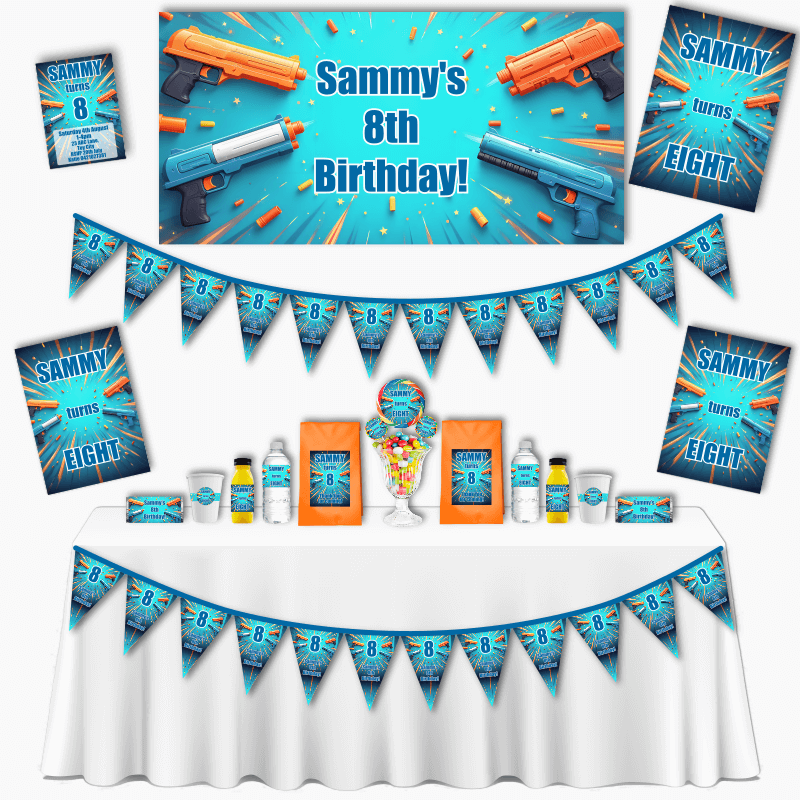 Personalised Toy Blaster Party Decorations