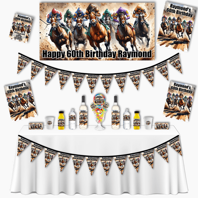 Personalised Horse Racing Party Decorations