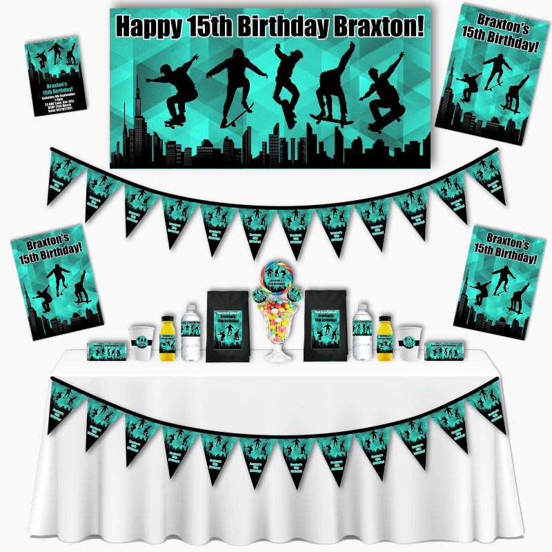 Personalised Skateboard Party Decorations
