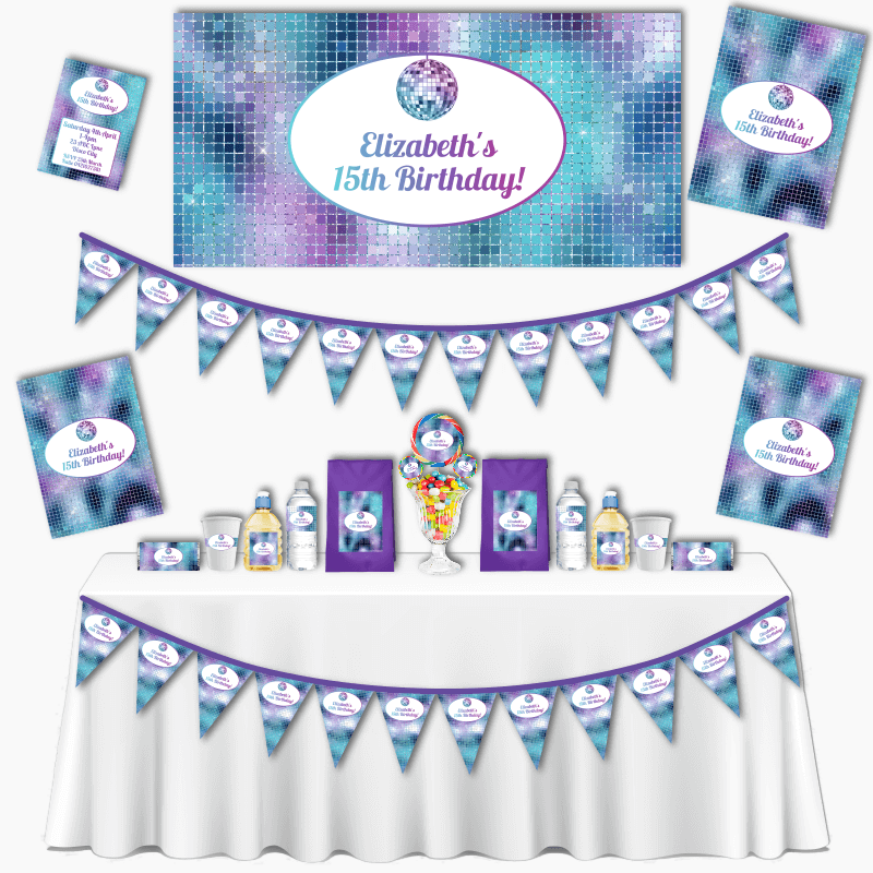 Personalised Disco Ball Birthday Party Decorations
