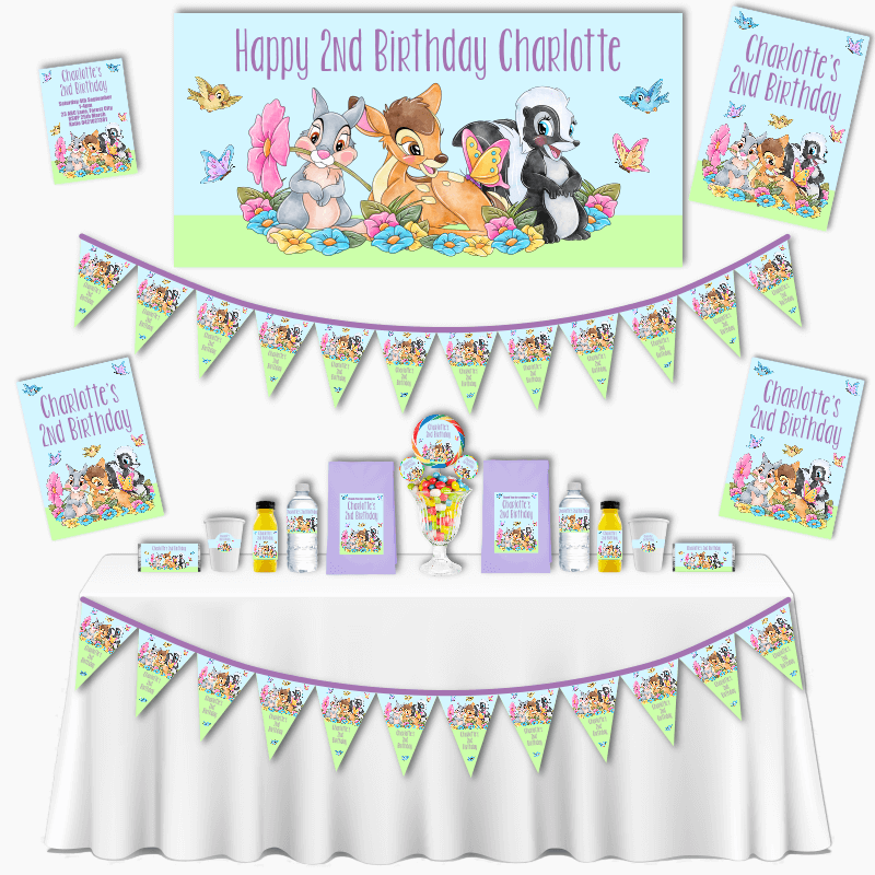 Personalised Bambi Birthday Party Decorations