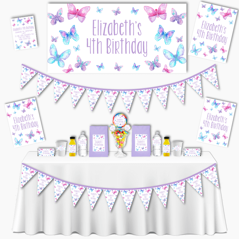 Personalised Butterfly Party Decorations