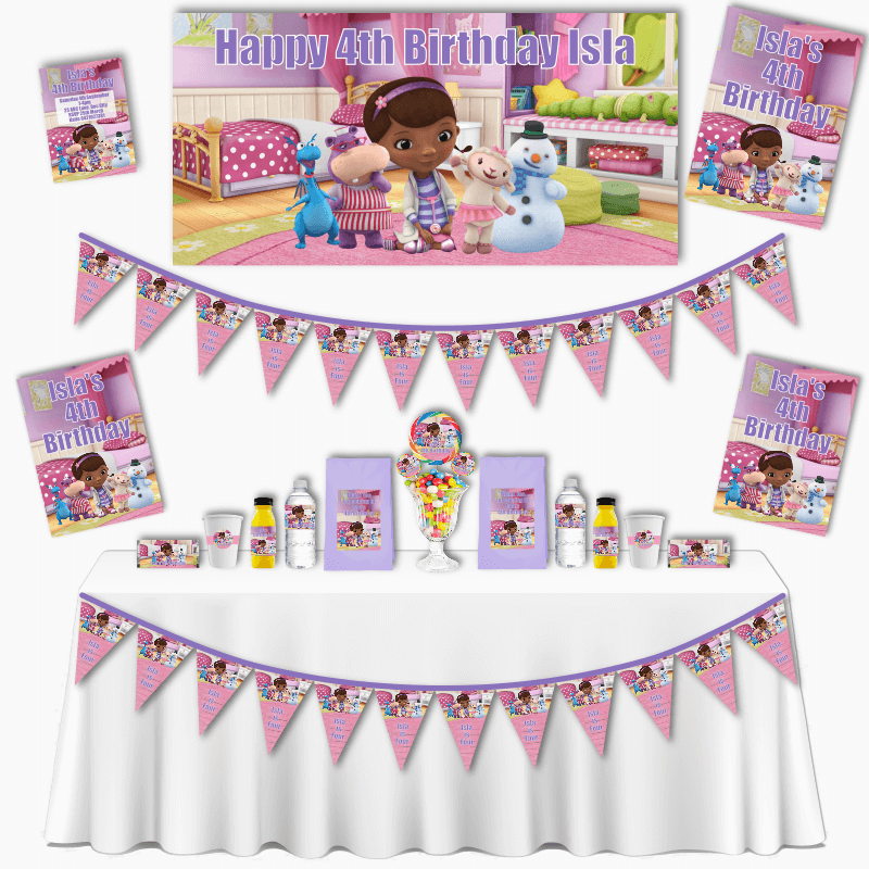 Personalised Doc McStuffins Birthday Party Decorations
