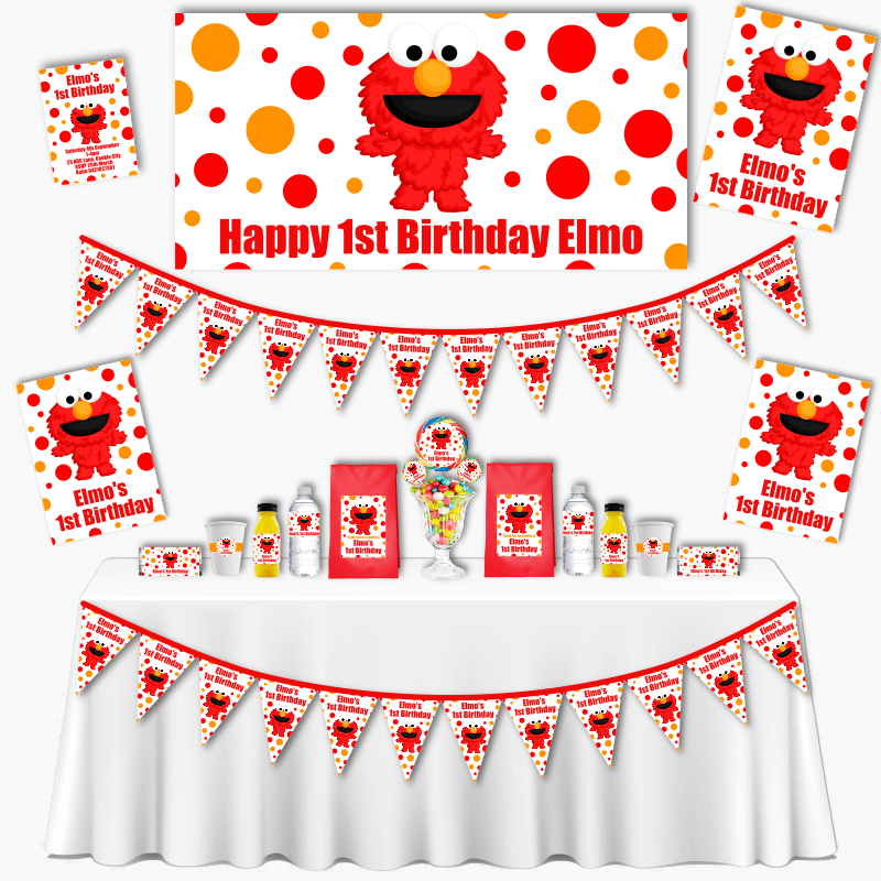 Personalised Elmo Birthday Party Decorations