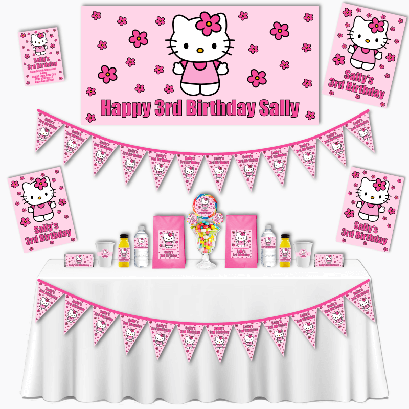 Personalised Hello Kitty Birthday Party Decorations