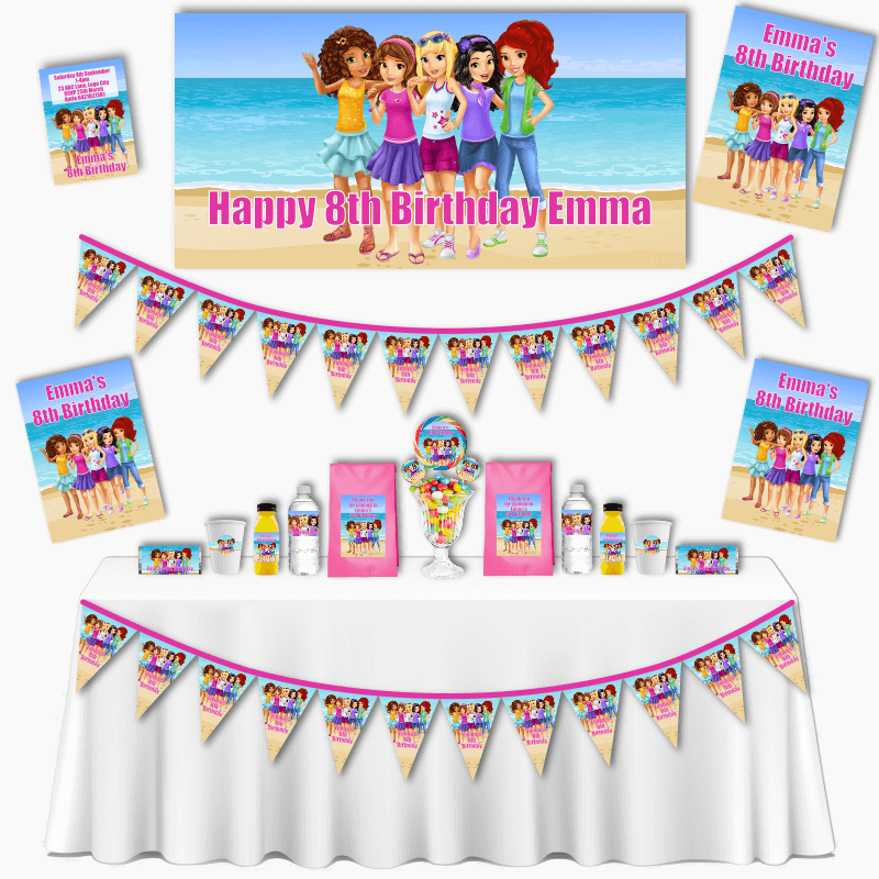 Personalised Lego Friends Birthday Party Decorations