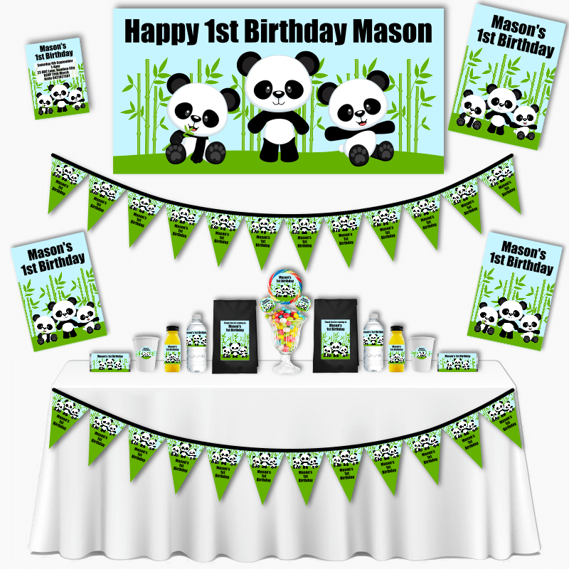 Personalised Panda Party Decorations