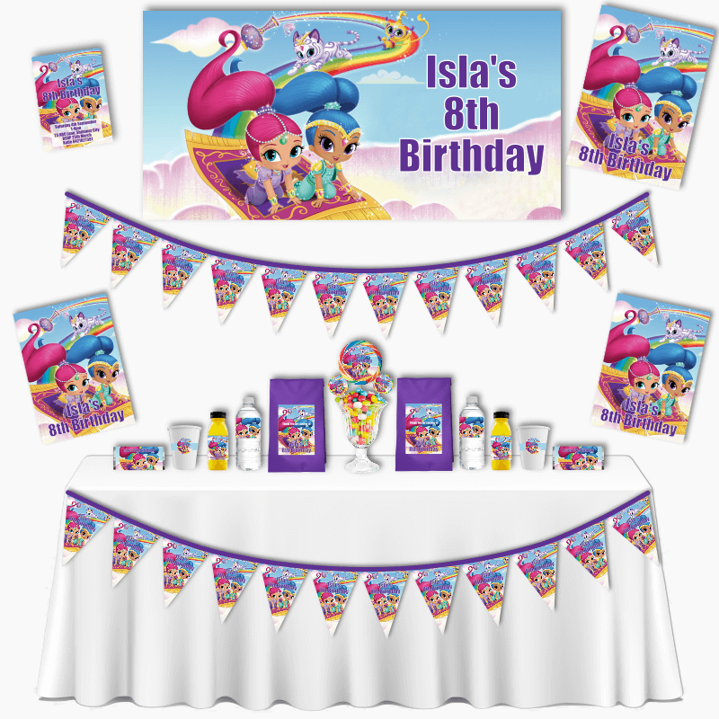 Personalised Shimmer and Shine Party Decorations