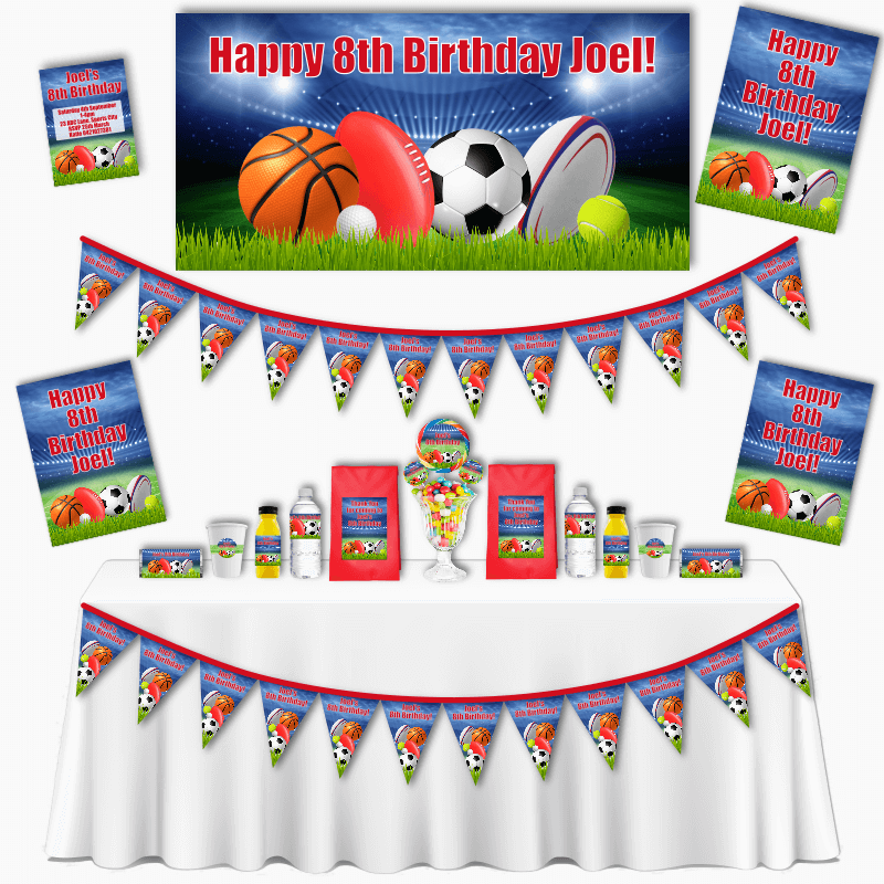 Personalised Sports Birthday Party Decorations