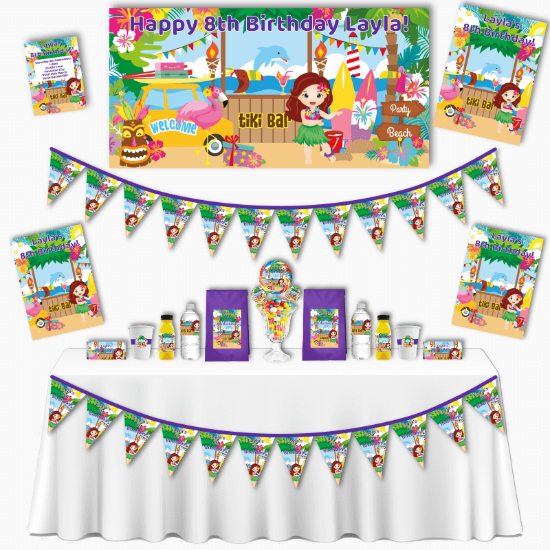 Personalised Hawaiian Luau Party Decorations