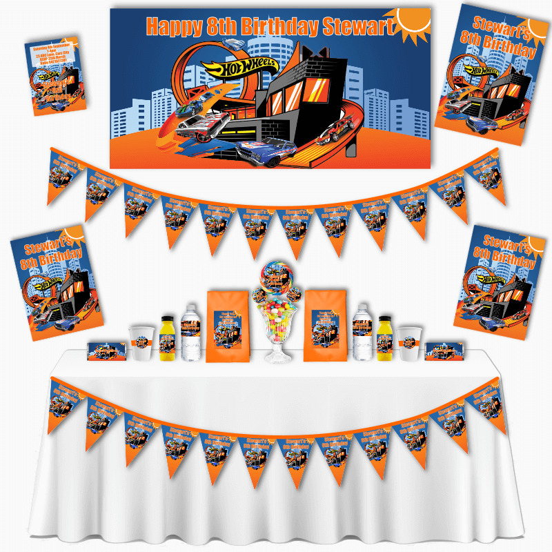 Personalised Hot Wheels Cars Party Decorations