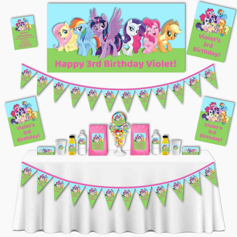 Personalised My Little Pony Birthday Party Decorations